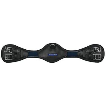 Passierblu Wave Ledersattelgurt – kurz, schwarz, ergonomisch