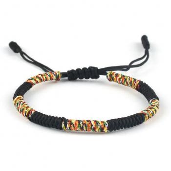 Pulsera de la suerte de budismo tibetano, ajustable, nudo rey Kong, cuerda roja para todos