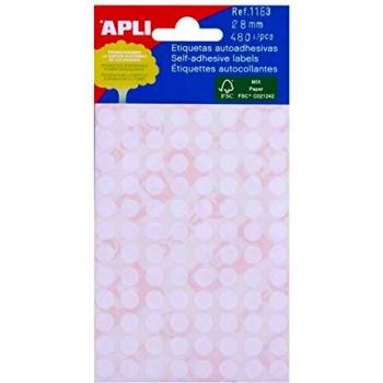APLI 8mm Witte Etiketten