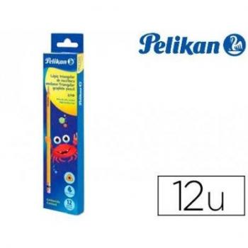 Lápiz de grafito hexagonal Pelikan, 12 unidades