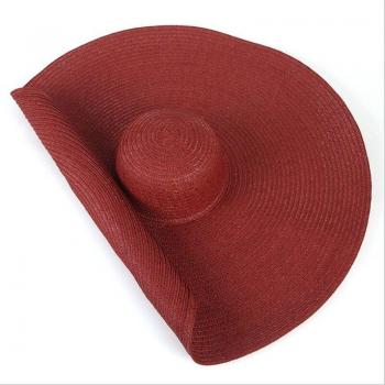 Ladies Anti-UV Wide Brim Straw Hat
