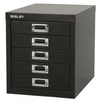 Bisley Aktenschrank Schubladenschrank Basis A4 5 Schübe schwarz