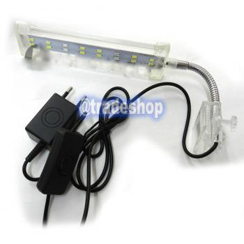 Lumière Clip LED 16 pour Aquariums Externes Blanche Bleue 8W