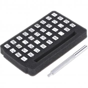 36-Piece Carbon Steel Leather Stamp Set