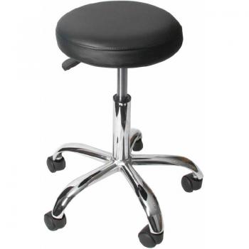 Poltrona Estetica HHG 955 Acciaio con Rivestimento Nero Ecopelle