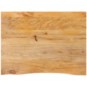 Día y Noche Tablero de mesa borde natural madera maciza mango 70x60x2,5 cm
