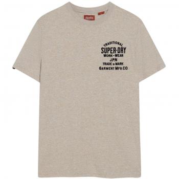 Superdry T-Shirt Manga Corta Workwear Flock Graphic