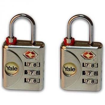 Gepäckschutz Schloss – 2× TSA Silber + Zahlenkombination