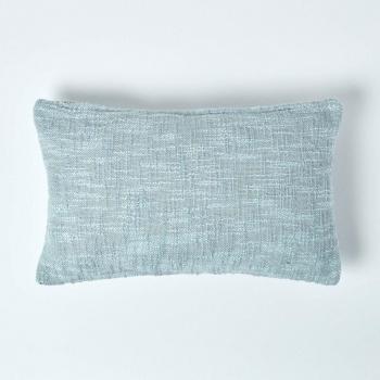 Homescapes Nirvana Cotton Grey Rectangular Cushion Cover, 30 x 50 cm