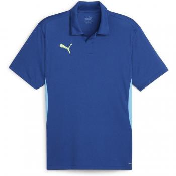 Polo Feminina Puma Azul Manga Curta Select