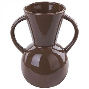 Vase Marron en Porcelaine 19 cm avec Poignées Orestiada