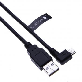 Keple Right Angle Mini USB Cable Cord for Dashcam Recorder Charging
