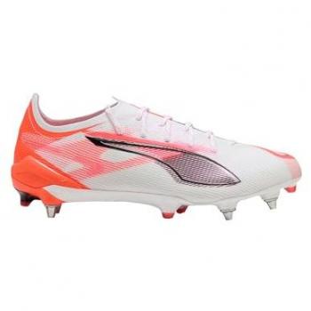Ultra 5 SG Ultimate – PUMA White & Black with Glowing Red Accent – Soft Ground