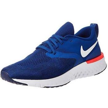 Nike Herren Odyssey React 2 Flyknit Laufschuhe, Indigo Force/White-Blue Void-Red Orbit, 42.5 EU
