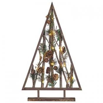 Beliani figura decorativa madera oscura svidal