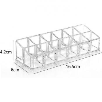 Caja de almacenamiento de cosméticos, soporte para esmaltes y pintalabios #058