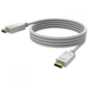Vision TC 1M White HDMI 4K DP Male Adapter