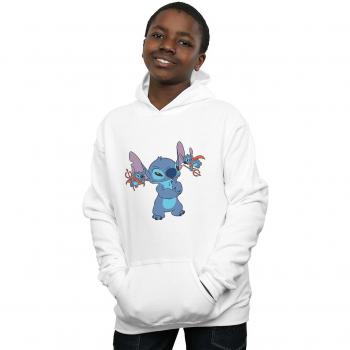 Sudadera Diablitos Lilo y Stitch blanca para niños