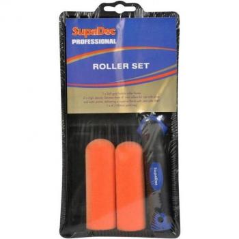 SupaDec 4‑Inch-Schlauchroller Set Schwarz/Orange