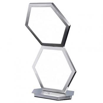 Lampada da letto LED con dimmer touch, metallo argento, 10W 900Lm 3000K
