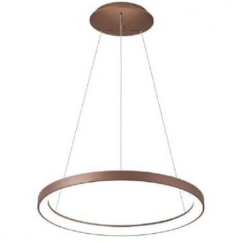 Éclairage Suspendu LED 42W CCT 58cm Brun