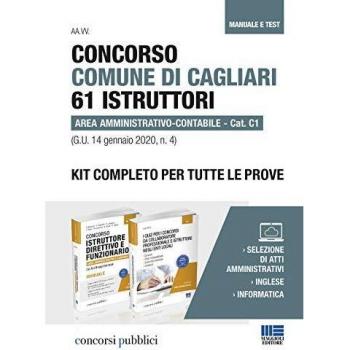 Concorso Comune di Cagliari 61 istruttori area amministrativo-contabile. Cat. C1