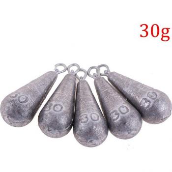 5pcs Olive Lead Sinkers for Lure Fishing