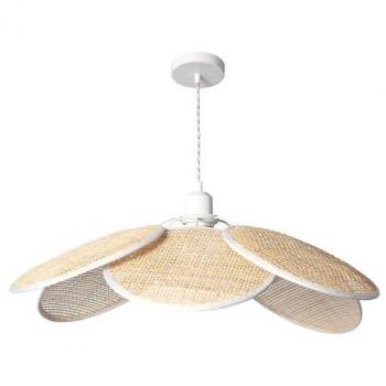Suspension Rotin Blanc Design Nirvana