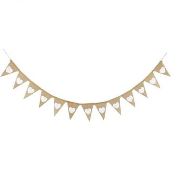 3.5 Meter Just Married Burlap Wall Hanging for Engagement and Wedding Decor