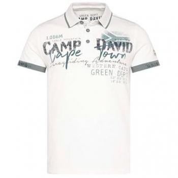 Camp David Herren Poloshirt Größe L, weiß