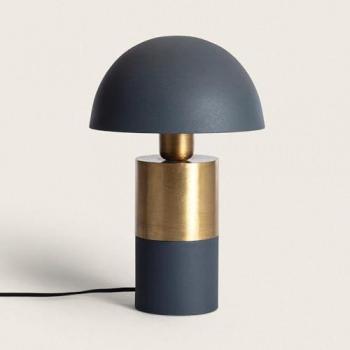 Lampada da Tavolo Lavoro in Metallo Azzurro Blu