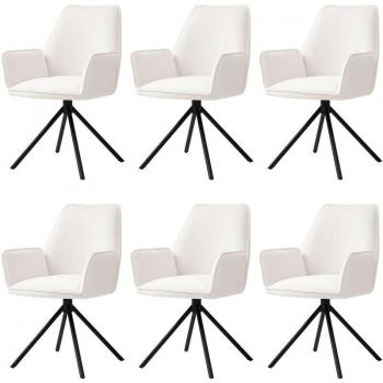 Stilvolles 6er-Set Samtstühle für das Esszimmer