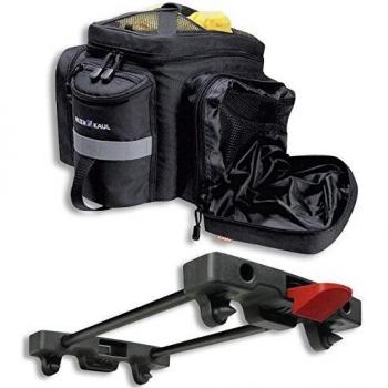 KLICKfix Fahrradtasche Rackpack 2 Plus für Rack Gepäckträgertasche, Schwarz, 35 x 30 x 23 cm