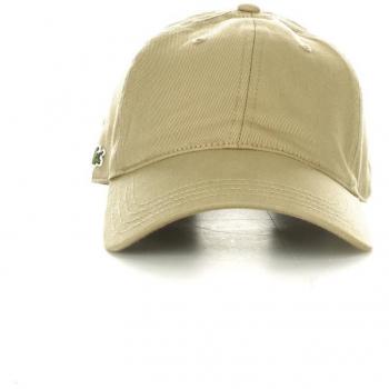 Gorra unisex Lacoste en sarga de algodón ecológico beige