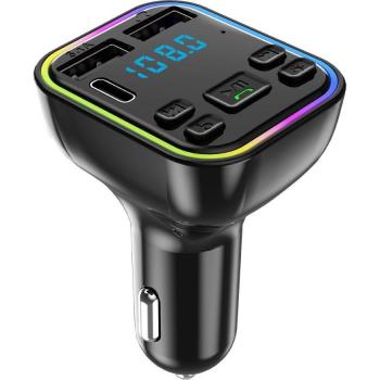 Transmetteur Bluetooth 5.0 avec chargeur rapide et fonction mains libres pour voiture