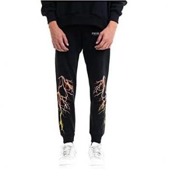 Pantalone Uomo Nero “Fulmine” in Felpa XS