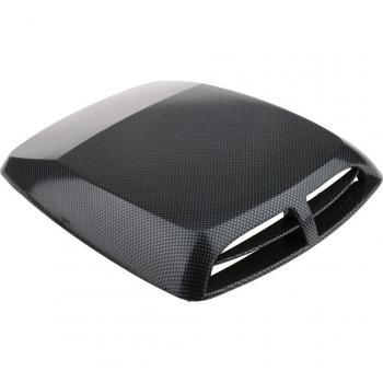 Universal Carbon Fiber Hood Vent Decorative Cover, 12.8x9.8x2 Inch