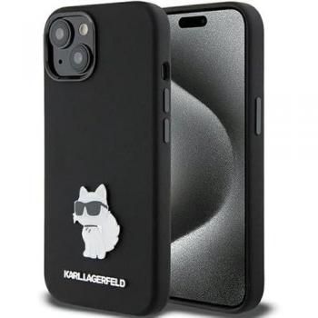 Karl Lagerfeld Premium‑Siliconhülle für iPhone 15 Plus 6,7″ in Schwarz