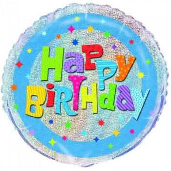 Wacky Prism Happy Birthday Ballon Folie Zwart Eén Grootte