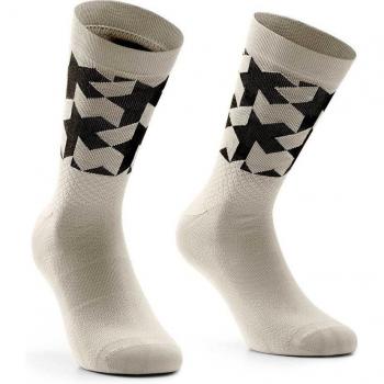 Calze Ciclismo Assos Monogram Evo Beige e Nero