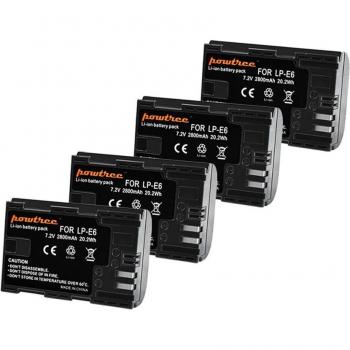 POWTREE 2800mAh LP-E6 Battery for Canon EOS 6D