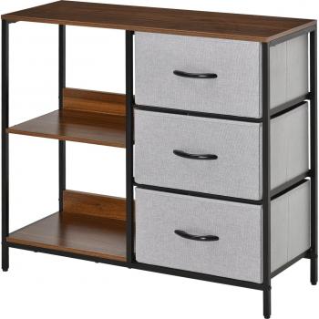 Rangement Tissu Style Industriel 3 Tiroirs