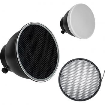 7-Inch Reflector with Honeycomb Grid for K-150A K-180A E250 E300 Studio Lights