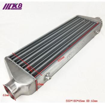 Sistema de enfriamiento intermedio universal turbo delantero RODIN, medidas 550x180x65mm, con tubería/placa OD 63mm