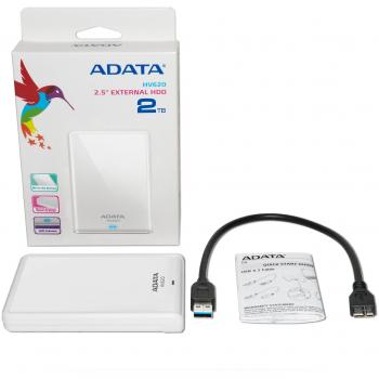 ADATA HV620-2TU3-CWH Ultra-Slim 2TB USB 3.0 Portable External Hard Drive