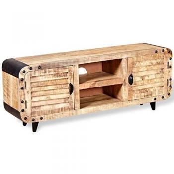 Tv Cabinet Rough Mango Wood 120x30x50 cm Vidaxl