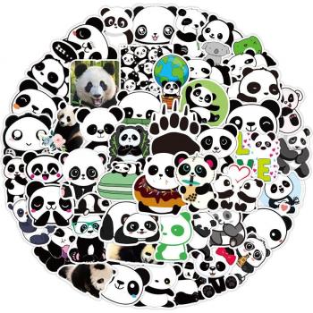 Panda Cartoon Waterproof Stickers