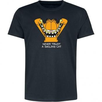 Gato Sarcástico, Garf. – Camiseta Negra 3XL para Hombre