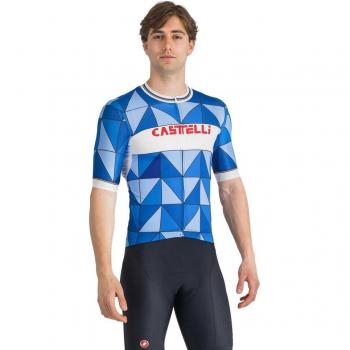 Vestimenta Atlética Heritage Manga Cortas Azul-White XXL