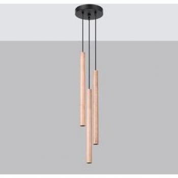 Sollux Pastelo Listón Moderno Madera 3x G9